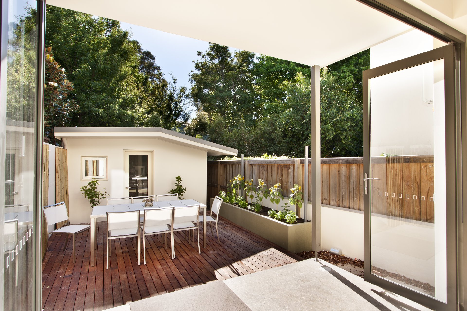 Terrasse bois avec pergola
